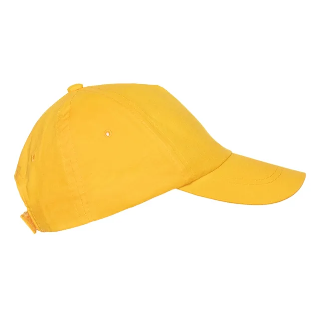 Бейсболка детская из поплина с жёстким козырьком, 150 г/м², арт. 10JU, жёлтая, вид сбоку